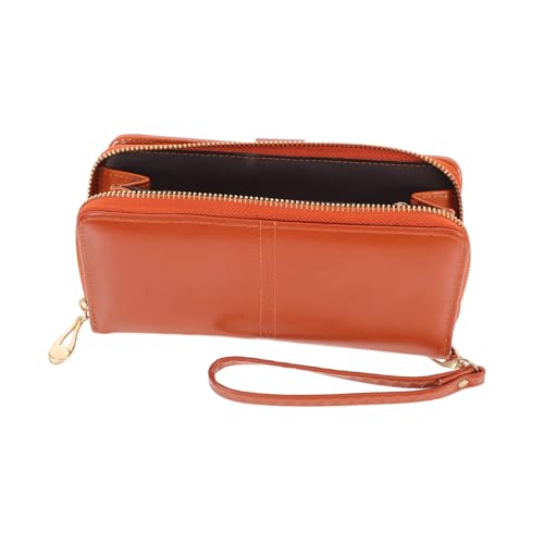 CTIRCHIU 1 Stück Ölwachs -Leder -Brieftasche Hochzeit Dame Geldbeutel Kupplung Mittel Geldbörsen Münze Brieftasche Frauen Pu-geldbörse Weibliche Geldbörse Brown von CTIRCHIU