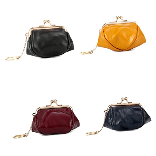 CTIRCHIU Münztasche Aus Rindsleder Mit Ölwachsbeschichtung Damen-geldbörse Für Münzen Bargeld Und Kleine Gegenstände Aufbewahrungstasche Für Digitale Accessoires Und Kopfhörer von CTIRCHIU