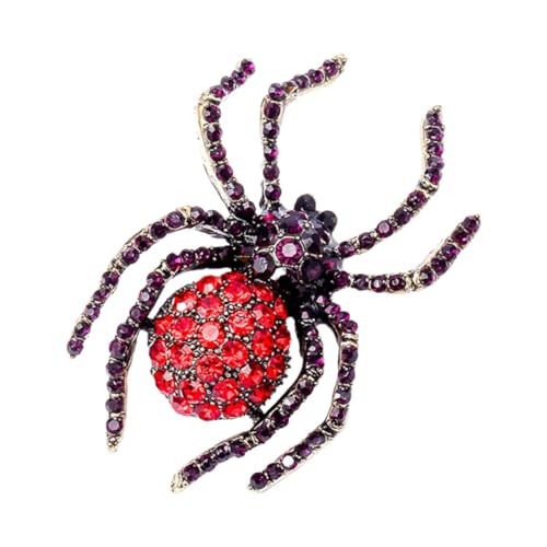 CTIRCHIU 1 Stück Strass-Brosche gotische Spinnenbrosche Ornament Retro Spinnenbrosche brosche vintage trachtenbrosche broschen für kleidung Strassbrosche Pin Tier Brosche Legierung rot von CTIRCHIU