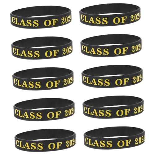 CTIRCHIU 10 Stück Class Of Silikon Armbänder für Abschlussfeiern Bequeme Handgelenk Bänder für Graduierungsfeiern Festlichkeiten von CTIRCHIU