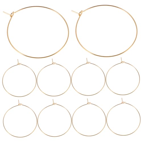 CTIRCHIU 10 Stück Teiliges Große Goldene Creolen Ohrringe Damen Runde Leichte Modische Ohrringe Langlebig Vielseitig für Alltag Business Festlichkeiten Stilvolle Schmuckerweiterung von CTIRCHIU