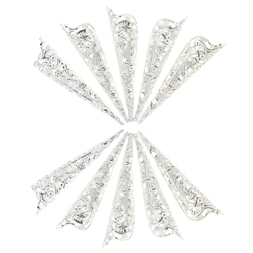 CTIRCHIU 10 Stück Teiliges Metall hohlnagelringe Cosplay Fingernagel klauen Zubehör Halloween Kostüm Fingerringe Langlebig Leicht Hautfreundlich für Bühnenauftritte und Rollenspiele von CTIRCHIU