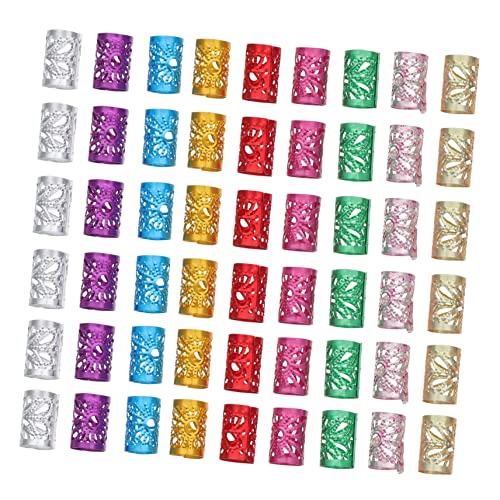 CTIRCHIU 100 Stück Haarperlen für Dreadlocks und Zöpfe Farbige Haarzopf Ringe aus Aluminium Leicht zu Befestigen für Herren und Damen für Schmuckherstellung und Haardekoration von CTIRCHIU