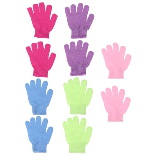 CTIRCHIU Peelinghandschuhe 10 Stück Duschhandschuhe für Körperreinigung Nylon Waschhandschuhe Massagehandschuhe für Männer und Bademassage Zubehör von CTIRCHIU