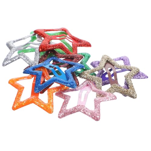 CTIRCHIU 10Stücke Stern Haarspangen für Sicherer Metall Haarschmuck Einfach zu Befestigen für Täglichen Gebrauch mit Freunden Farbenfrohe Mischung von CTIRCHIU