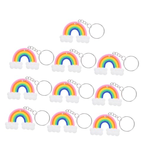 CTIRCHIU 10Stücke Teiliges Regenbogen Schlüsselanhänger Anhänger für Taschen Rucksäcke Autos für Frauen Langlebig Formstabil von CTIRCHIU