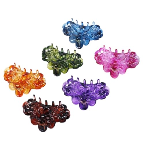 CTIRCHIU 12 Stück Teiliges Große Bunte Damen Haarklammern aus Robustem Acryl Kunststoff Rutschfeste Octopus Haarspangen mit Einzigartigem Zahn design Geeignet für Dickes und Zartes Haar von CTIRCHIU