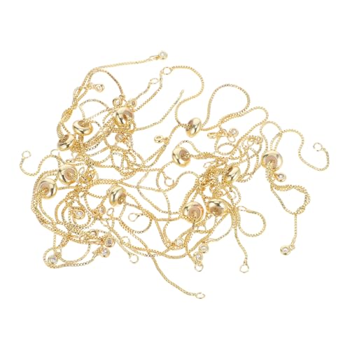 CTIRCHIU 12 Stück Teiliges Schmuckkettenset aus Robustem Kupfer Verstellbare Slider armbänder mit Extender ketten Vielseitig Einsetzbar für Damenhandgelenke für Schmuckherstellung und von CTIRCHIU