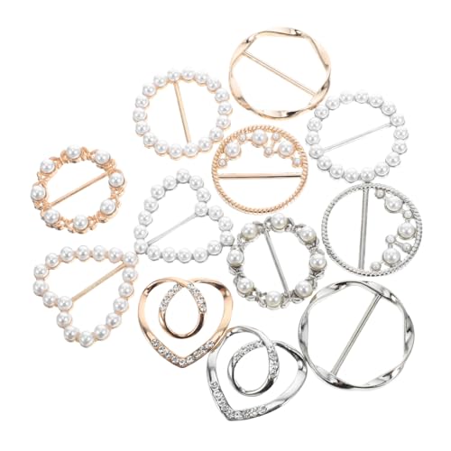 CTIRCHIU 12-teilige Seidenschalschnalle: Elegante Schalschnalle Für Damen, Strass, Kunstperlen, Schalclip, Kleidungsdekorationen Für Frauen, Damen Und Mädchen von CTIRCHIU