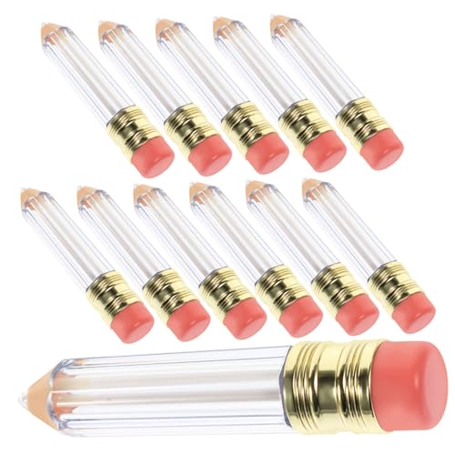 CTIRCHIU 12Stücke Bleistiftförmige Leere Lippen Gloss Röhren Wiederverwendbare Kosmetikbehälter für DIY Lipgloss Transparent Mini Nachfüllbare Lip Oil Flaschen Praktisch von CTIRCHIU