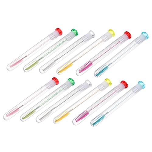 CTIRCHIU 12Stücke Wimpernbürsten mit Kleine Mascara Zauberstäbe für Wimpernverlängerung und Make Up Wiederverwendbare Flexible Wimpern und Augenbrauenbürsten von CTIRCHIU