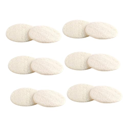 CTIRCHIU 12stücke Natürliche Peelingschwämme Für Gesichtsanwendung Wiederverwendbare Luffa-reinigungspads Zur Gründlichen Makeup-entfernung Und Tiefen Reinigung Für Empfindliche Haut von CTIRCHIU