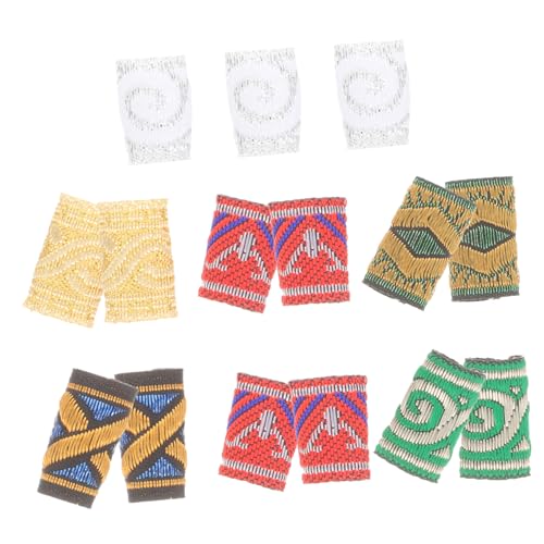 CTIRCHIU 15stücke Teiliges Bunter Haarschmuck Für Zöpfe Dreadlock-manschetten Aus Filigranem Stoff Dekorative Haarringe Für Zöpfe Und Haartuell Für Dreadlocks Und Hochsteckfrisuren von CTIRCHIU