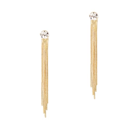 CTIRCHIU 1Paar Baumeln Quaste Ohrringe mit Strasssteinen Schlangenknochenketten Design Eleganter Ohrstecker für Frauen für Besondere Anlässe von CTIRCHIU