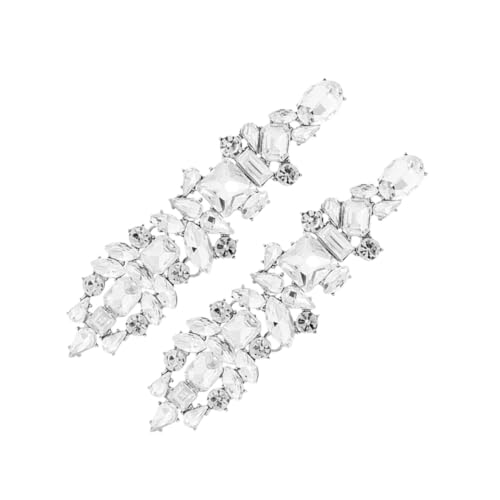 CTIRCHIU 1Paar Funkelnde Strassohrringe für Frauen Extravaganter Dangle Ohrring Geometrischem Design für Hochzeiten und Besondere Anlässe von CTIRCHIU