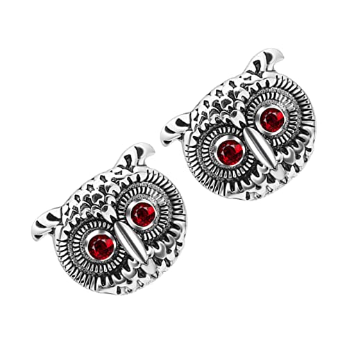 CTIRCHIU Manschettenknöpfe Herren Eule Tiermotiv Kreative Anzug Manschettenknöpfe Glatte Oberfläche für Besondere Anlässe Herrenaccessoires von CTIRCHIU