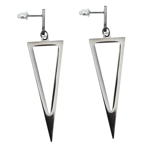 CTIRCHIU Dreieck-punk-ohrringe Lange Tropfenohrringe Baumelnde Ohrringe Lange Dreieck-ohrhänger Punk-schmuck Für Ohren von CTIRCHIU