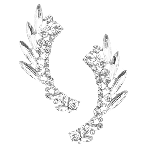 CTIRCHIU Ohrmanschetten Mit Strasssteinen Ohrclips Clip Für Damen Und Mädchen Statement-ohrringe Ohrschmuck Leicht Und von CTIRCHIU