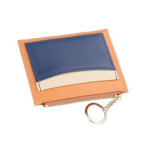 CTIRCHIU 1stück Stilvoll Und Praktisch Damen Geldbörse Mit Reißverschluss Modisches Splice-Design Fächer Stabil Und Langlebig Für Täglichen Gebrauch Oder Reisen Orange von CTIRCHIU