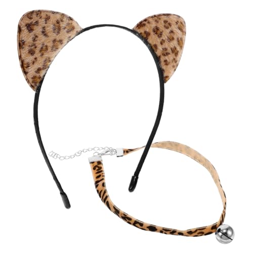 CTIRCHIU Haarreif Mit Katzenohren Und Verstellbarem Süßes Cosplay-stirnband Mit Leopardenmuster Für Party-haar-accessoire Kostüm-requisite Für Themenveranstaltungen von CTIRCHIU
