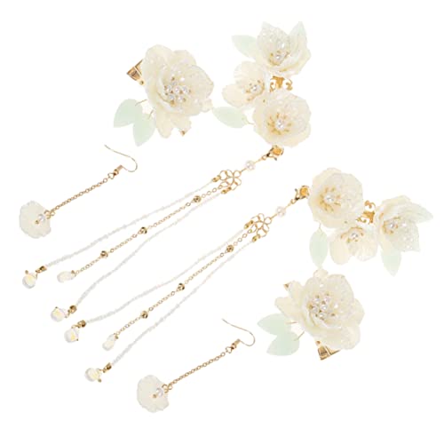 CTIRCHIU Haarclips mit Blumen und Quasten für Mädchen Haarnadeln für Hochzeiten und Partys 6 Stück Haarschmuck von CTIRCHIU