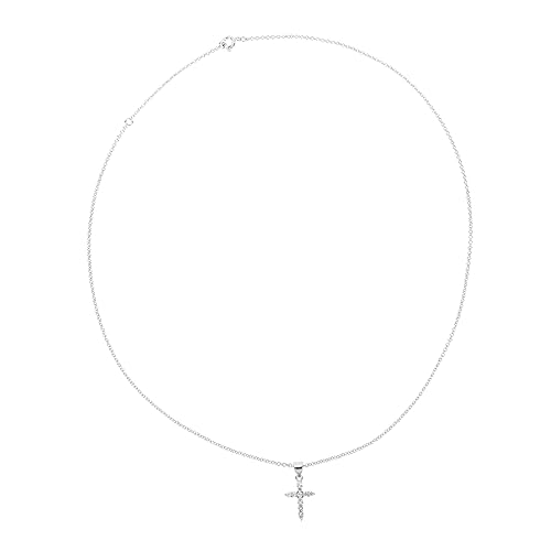 CTIRCHIU Kreuzmuster Halskette Mit Strass Für Damen Halsschmuck Mode Kreuz Halsornament Geschenkidee von CTIRCHIU