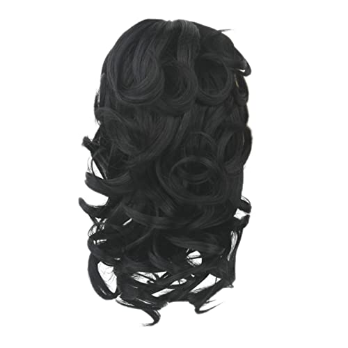 CTIRCHIU 1Stück Lockige Synthetik Haarperücke mit Kralle Pferdeschwanzverlängerung für und Mädchen Farbe Einfach zu Befestigen Realistische Haaroptik von CTIRCHIU