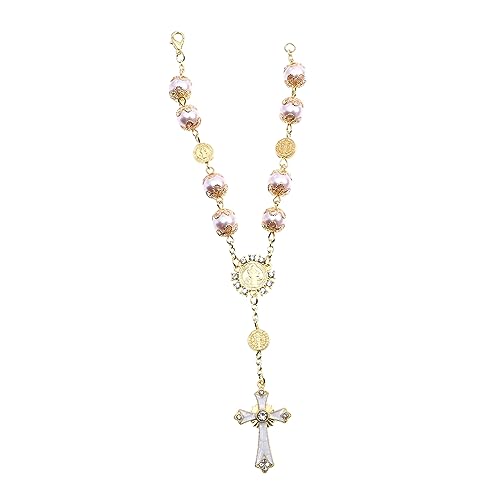 CTIRCHIU 1Stück Retro Katholisches Wulst Armband mit Glasperlen Rosenkranz Armband Religiöser Schmuck für Damen Herren für Glaubenssymbole Mode Outfits von CTIRCHIU