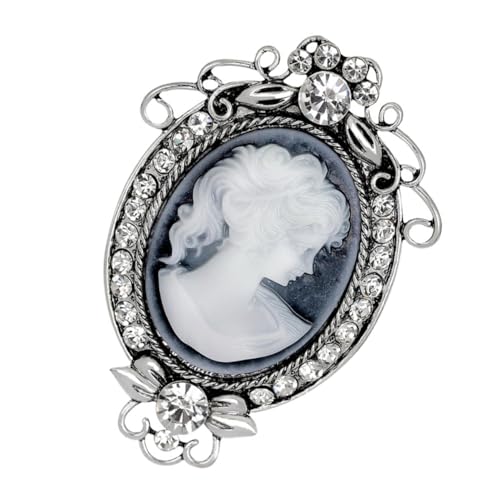 CTIRCHIU Retro Resin Beauty Brooch Stilvolle Brosche Mit Strass Für Damen Vintage Stil Für Party Und Geschenke Einzigartiges Design Raffinierte von CTIRCHIU