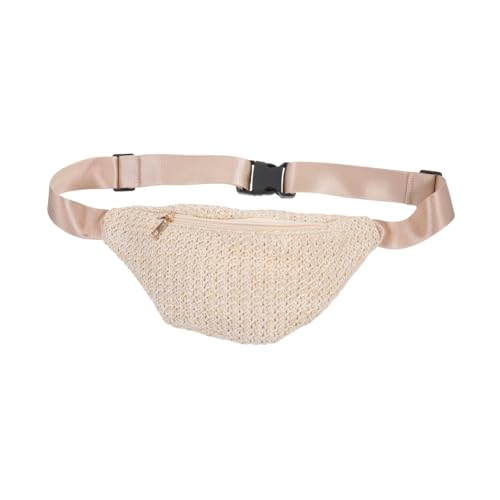 CTIRCHIU Sommer Hüfttasche Aus Simulation Stroh Brusttasche Für Damen Woven Beutel Mit Umhängetasche Tasche Für Reisen Und Outdoor-aktivitäten von CTIRCHIU