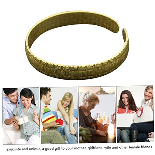 CTIRCHIU 1Stück Vintage Chinesischer Armreif für Frauen Glücksarmband mit Einzigartigem Gravurdesign Handgelenkdekoration für Besondere Anlässe Wie Valentinstag von CTIRCHIU