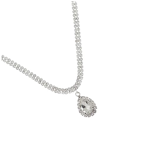 CTIRCHIU 1Stück Wasserfall Halskette mit Clavicle Kette für Partys Besondere Anlässe Glänzendes Silbernes für Frauen von CTIRCHIU