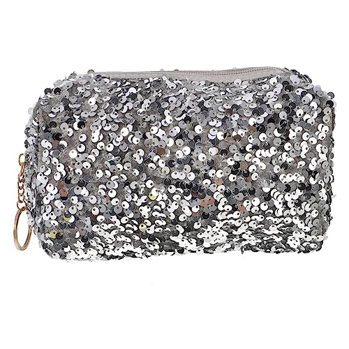 CTIRCHIU Kosmetiktasche Mit Pailletten Damen Aufbewahrungstasche Platz Lagerung Tasche Tragbare Reise Kulturbeutel Make-up Organizer Tasche von CTIRCHIU