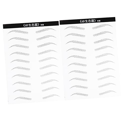CTIRCHIU 2 Blätter Wasserfeste Haarähnliche Augenbrauen Aufkleber Künstliche Augenbrauen Patches Einfach Anzuwenden für Natürlich Wirkendes Make Up Geeignet für Frauen Wenige von CTIRCHIU