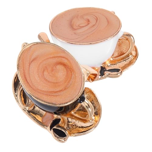 CTIRCHIU 2 Broschennadeln Für Damen: Anstecknadeln in Kaffeetassenform – Emaille-kunstbrosche – Anstecknadeln Für Kleidung, Hüte Und Taschen – Künstlerischer Sammlerschmuck von CTIRCHIU