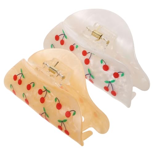 CTIRCHIU 2 Kirsch-haarspangen: Dekorative Haarklammer Aus Acetat, Große Haarspange, Sommer- Und Strand-accessoires – Für Und Mädchen, Hochzeiten, Partys von CTIRCHIU