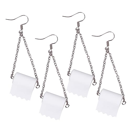 CTIRCHIU 2paare Toilettenpapier Ohrhänger Kreative Legierung Ohrschmuck Für Frauen Einzigartige Und Modische Ohrringe Für Partys Und Alltag Leicht Und Langlebig von CTIRCHIU