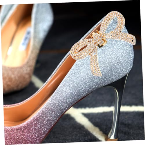 CTIRCHIU 2 Paare Abnehmbare Strass Schuhclips Blumen Schmetterling Schuhschmuck für Damen Schuhdekorationen für High Heels Sandalen Funkelnde Schuhanhänger Zubehör von CTIRCHIU
