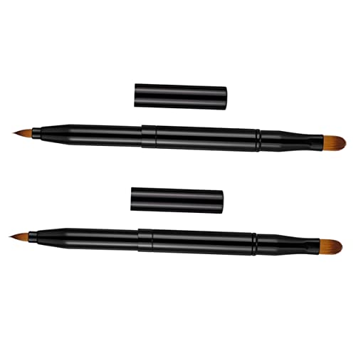 CTIRCHIU 2 STÜCK Doppelseitiger Schminkpinsel Multifunktionale Lippen Augenbrauen und Eyeliner Bürste für Präzise Anwendung und Vielseitige Makeup Techniken von CTIRCHIU