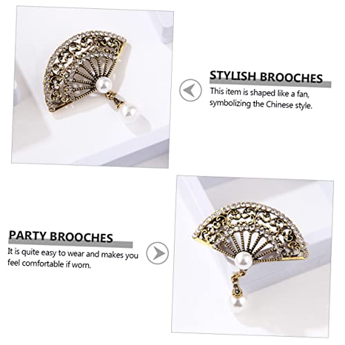 CTIRCHIU 2stücke Teilige Fächerförmige Broschen Im Chinesischen Stil Retro Und Modische Broschen Aus Zinklegierung Schöne Accessoires Für Kleid Oder Anzug Stilvolle Party-broschen von CTIRCHIU