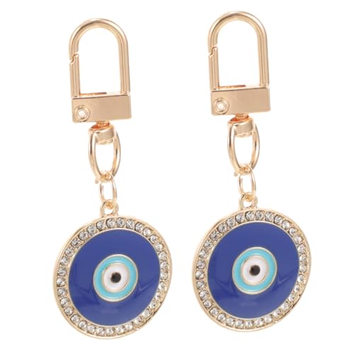 CTIRCHIU 2 Stück Blaue Augen Schlüsselanhänger aus Metall Langlebiger Anhänger für Taschen und Rucksäcke Präzise Verarbeitung Elegantes Design Widerstandsfähige Ketten deko für Damen von CTIRCHIU
