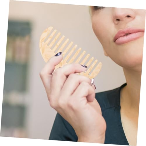 CTIRCHIU 2 Stück Breiter Kamm aus Acetat für Lockiges Nasses und Langes Haar Grobzahnig Kompakt und Langlebig Entwirrt Frizz für Damen und Herren Unterwegs von CTIRCHIU