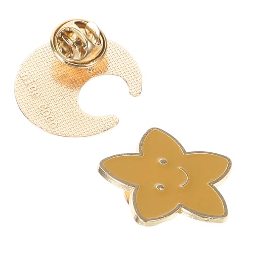 CTIRCHIU 2 Stück Cute Japanese Moon Star Broschen Zinklegierung Emaille Anstecknadeln für Jacken Hüte Rucksäcke Stylische Metallabzeichen mit Antiexposure Funktion von CTIRCHIU