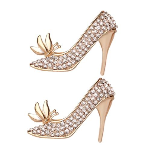 CTIRCHIU 2stücke Brosche Anstecknadel Mit High Heels Design Funkelnden Strasssteinen Für Damen Und Mädchen Modisches Accessoire Aus Zinklegierung von CTIRCHIU
