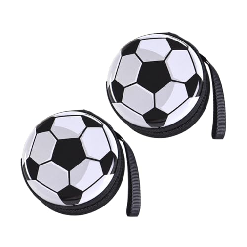 CTIRCHIU 2 Stück Fußball Münzbeutel aus Runde Geldbörse für Snacks und Kleingeld Robustes Design für Sportliebhaber für Täglichen Gebrauch Aufbewahrung von Kleinigkeiten von CTIRCHIU