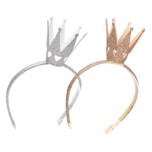CTIRCHIU 2 Stück Glänzendes Teiliges Stirnband mit Funkelnder Silber und Leichtes Abs Material Bequemes Tragen für Mädchen Geburtstagsfeier Weihnachtsfest und Besondere Anlässe von CTIRCHIU