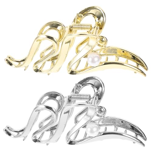 CTIRCHIU 2 Stück Großer Metall Haarclip Wellenförmige Haarklammer mit Perlen Damen Haarschmuck für Büro Party Alltag Eleganter Haarklammer mit Starker Befestigung und Modischem Design CTIRCHIU 2 Stück Großer Metall Haarclip Wellenförmige Haarklammer mit Perlen Damen Haarschmuck für Büro Party Alltag Eleganter Haarklammer mit Starker Befestigung und Modischem Design von CTIRCHIU