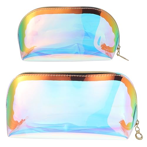 CTIRCHIU 2 Stück Hologramm Kosmetiktasche Teiliges Langlebiger Metallreißverschluss Geräumig mit Praktischer Aufbewahrung Multifunktionale Toiletry Bag für Damen und Reisen Modisch von CTIRCHIU