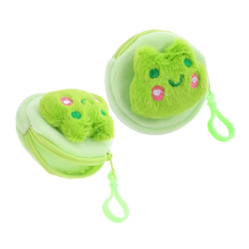 CTIRCHIU 2 Stück Kawaii Plüsch Ohrhörer Aufbewahrungstasche Teilig Mini Geldbörse für Frauen Schlüsselanhänger Tragbarer Münzbeutel Süßer Tierdesign für Damen von CTIRCHIU