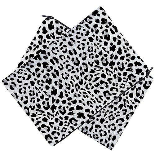 CTIRCHIU 2 Stück Leopard Print Kosmetiktasche Kleine Schminktasche Tragbar für Reisen und Alltag Vielseitiger Organizer für Make Up Hautpflege und Persönliche Gegenstände von CTIRCHIU
